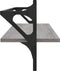 vidaXL - Wandschappen - met - stangen - 2 - st - 100x25x30 - cm - grijs - sonoma - eiken