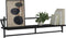 vidaXL - Wandschappen - met - stangen - 2 - st - 100x25x30 - cm - zwart