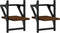 vidaXL - Wandschappen - met - stangen - 2 - st - 20x25x30 - cm - bruin - eikenkleur