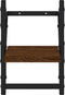 vidaXL - Wandschappen - met - stangen - 2 - st - 20x25x30 - cm - bruin - eikenkleur