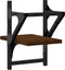 vidaXL - Wandschappen - met - stangen - 2 - st - 20x25x30 - cm - bruin - eikenkleur