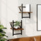 vidaXL - Wandschappen - met - stangen - 2 - st - 20x25x30 - cm - bruin - eikenkleur
