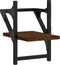 vidaXL - Wandschappen - met - stangen - 2 - st - 20x25x30 - cm - bruin - eikenkleur