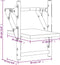 vidaXL - Wandschappen - met - stangen - 2 - st - 20x25x30 - cm - grijs - sonoma - eiken