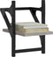 vidaXL - Wandschappen - met - stangen - 2 - st - 20x25x30 - cm - grijs - sonoma - eiken