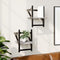 vidaXL - Wandschappen - met - stangen - 2 - st - 20x25x30 - cm - grijs - sonoma - eiken