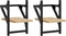 vidaXL - Wandschappen - met - stangen - 2 - st - 20x25x30 - cm - sonoma - eikenkleurig