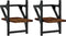 vidaXL - Wandschappen - met - stangen - 2 - st - 20x25x30 - cm - gerookt - eikenkleurig