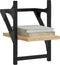 vidaXL - Wandschappen - met - stangen - 2 - st - 20x25x30 - cm - sonoma - eikenkleurig
