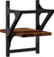 vidaXL - Wandschappen - met - stangen - 2 - st - 20x25x30 - cm - gerookt - eikenkleurig