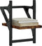 vidaXL - Wandschappen - met - stangen - 2 - st - 20x25x30 - cm - gerookt - eikenkleurig