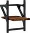 vidaXL - Wandschappen - met - stangen - 2 - st - 20x25x30 - cm - gerookt - eikenkleurig