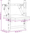 vidaXL - Wandschappen - met - stangen - 2 - st - 20x25x30 - cm - zwart
