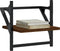 vidaXL - Wandschappen - met - stangen - 2 - st - 30x25x30 - cm - bruin - eikenkleur