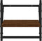 vidaXL - Wandschappen - met - stangen - 2 - st - 30x25x30 - cm - bruin - eikenkleur