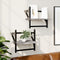 vidaXL - Wandschappen - met - stangen - 2 - st - 30x25x30 - cm - grijs - sonoma - eiken