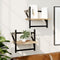 vidaXL - Wandschappen - met - stangen - 2 - st - 30x25x30 - cm - sonoma - eikenkleurig