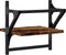 vidaXL - Wandschappen - met - stangen - 2 - st - 30x25x30 - cm - gerookt - eikenkleurig