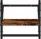 vidaXL - Wandschappen - met - stangen - 2 - st - 30x25x30 - cm - gerookt - eikenkleurig