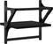 vidaXL - Wandschappen - met - stangen - 2 - st - 30x25x30 - cm - zwart