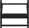 vidaXL - Wandschappen - met - stangen - 2 - st - 30x25x30 - cm - zwart