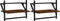 vidaXL - Wandschappen - met - stangen - 2 - st - 40x25x30 - cm - bruin - eikenkleur
