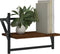 vidaXL - Wandschappen - met - stangen - 2 - st - 40x25x30 - cm - bruin - eikenkleur