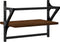 vidaXL - Wandschappen - met - stangen - 2 - st - 40x25x30 - cm - bruin - eikenkleur