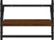 vidaXL - Wandschappen - met - stangen - 2 - st - 40x25x30 - cm - bruin - eikenkleur