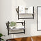 vidaXL - Wandschappen - met - stangen - 2 - st - 40x25x30 - cm - grijs - sonoma - eiken