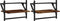 vidaXL - Wandschappen - met - stangen - 2 - st - 40x25x30 - cm - gerookt - eikenkleurig