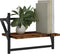 vidaXL - Wandschappen - met - stangen - 2 - st - 40x25x30 - cm - gerookt - eikenkleurig
