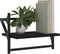 vidaXL - Wandschappen - met - stangen - 2 - st - 40x25x30 - cm - zwart