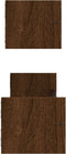 vidaXL - Wandschappen - met - stangen - 2 - st - 60x16x14 - cm - bruin - eikenkleur