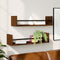 vidaXL - Wandschappen - met - stangen - 2 - st - 60x16x14 - cm - bruin - eikenkleur