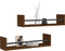 vidaXL - Wandschappen - met - stangen - 2 - st - 60x16x14 - cm - bruin - eikenkleur