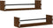 vidaXL - Wandschappen - met - stangen - 2 - st - 60x16x14 - cm - bruin - eikenkleur