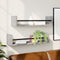 vidaXL - Wandschappen - met - stangen - 2 - st - 60x16x14 - cm - grijs - sonoma