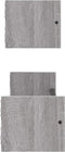 vidaXL - Wandschappen - met - stangen - 2 - st - 60x16x14 - cm - grijs - sonoma
