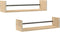 vidaXL - Wandschappen - met - stangen - 2 - st - 60x16x14 - cm - sonoma - eikenkleurig