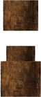 vidaXL - Wandschappen - met - stangen - 2 - st - 60x16x14 - cm - gerookt - eikenkleurig