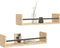 vidaXL - Wandschappen - met - stangen - 2 - st - 60x16x14 - cm - sonoma - eikenkleurig