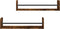 vidaXL - Wandschappen - met - stangen - 2 - st - 60x16x14 - cm - gerookt - eikenkleurig