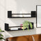 vidaXL - Wandschappen - met - stangen - 2 - st - 60x16x14 - cm - zwart