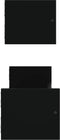 vidaXL - Wandschappen - met - stangen - 2 - st - 60x16x14 - cm - zwart