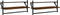 vidaXL - Wandschappen - met - stangen - 2 - st - 65x25x30 - cm - bruin - eikenkleur
