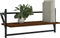 vidaXL - Wandschappen - met - stangen - 2 - st - 65x25x30 - cm - bruin - eikenkleur
