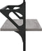 vidaXL - Wandschappen - met - stangen - 2 - st - 65x25x30 - cm - grijs - sonoma - eiken