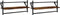 vidaXL - Wandschappen - met - stangen - 2 - st - 65x25x30 - cm - gerookt - eikenkleurig