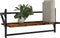 vidaXL - Wandschappen - met - stangen - 2 - st - 65x25x30 - cm - gerookt - eikenkleurig